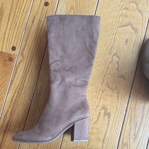 Journee Brown Heeled Boots